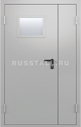Металлическая дверь со стеклом RS118 - Изображение
