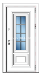 Металлическая дверь в коттедж с металлофиленкой RS-113 - Изображение