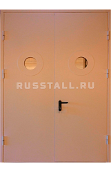 Железная дверь со стеклом RS124 - Изображение